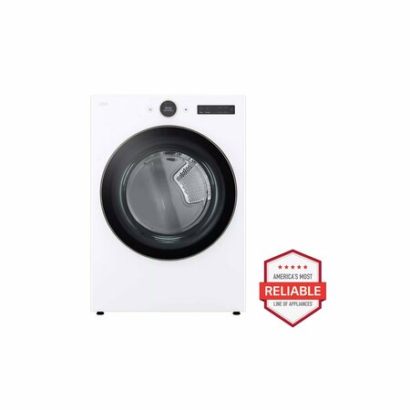 ALMO 7.4 cu. ft. Smart Front Load Gas Steam Dryer with AI Sensor Dry & TurboSteam Technology in White DLGX6501W